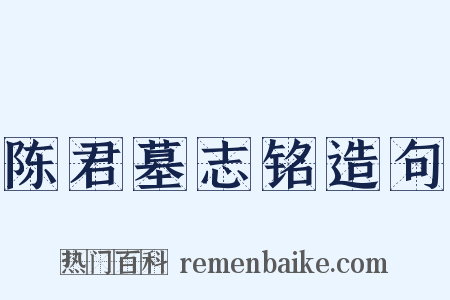 陈君墓志铭造句是什么意思的图片